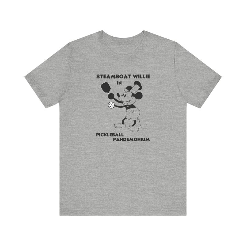Steamboat Willie Pickleball Pandemonium Unisex Tee (Express Delivery)