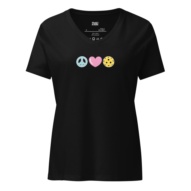 Peace Love Pickleball Women’s V-neck T-shirt