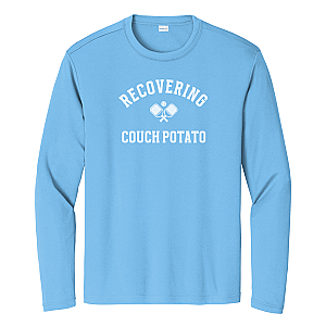 Recovering Coach Potato Unisex Long Sleeve Performance Tee