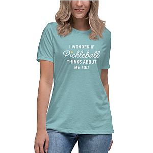 I Wonder If Pickleball Thinks About Me Too Women's Short Sleeve T-shirt