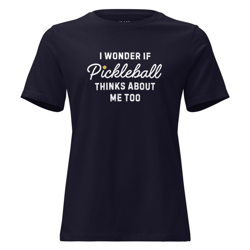 I Wonder If Pickleball Thinks About Me Too Women's Short Sleeve T-shirt
