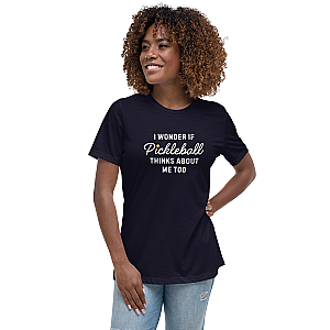 I Wonder If Pickleball Thinks About Me Too Women's Short Sleeve T-shirt