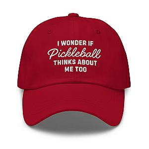 I Wonder If Pickleball Thinks About Me Too v2 Embroidered Cap