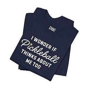 I Wonder If Pickleball Thinks About Me Too v2 Unisex T-shirt