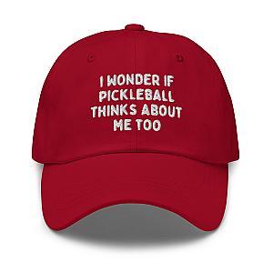 I Wonder If Pickleball Thinks About Me Too Embroidered Cap