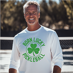 Born Lucky Pickleball Unisex Long Sleeve T-shirt