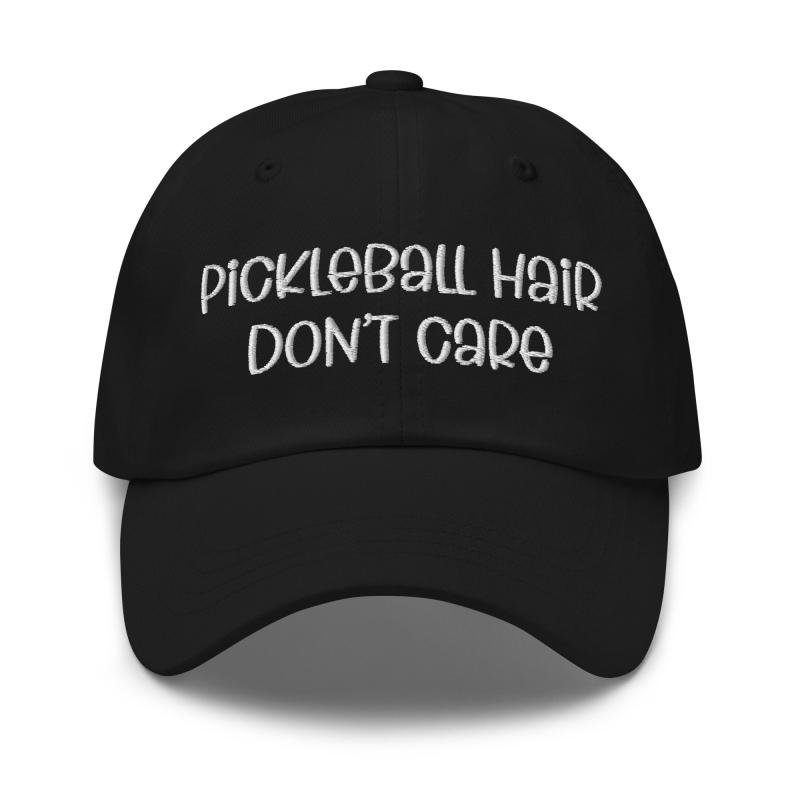 Pickleball Hair Don't Care Embroidered Cap