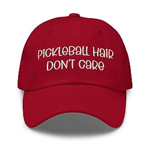 Pickleball Hair Don't Care Embroidered Cap
