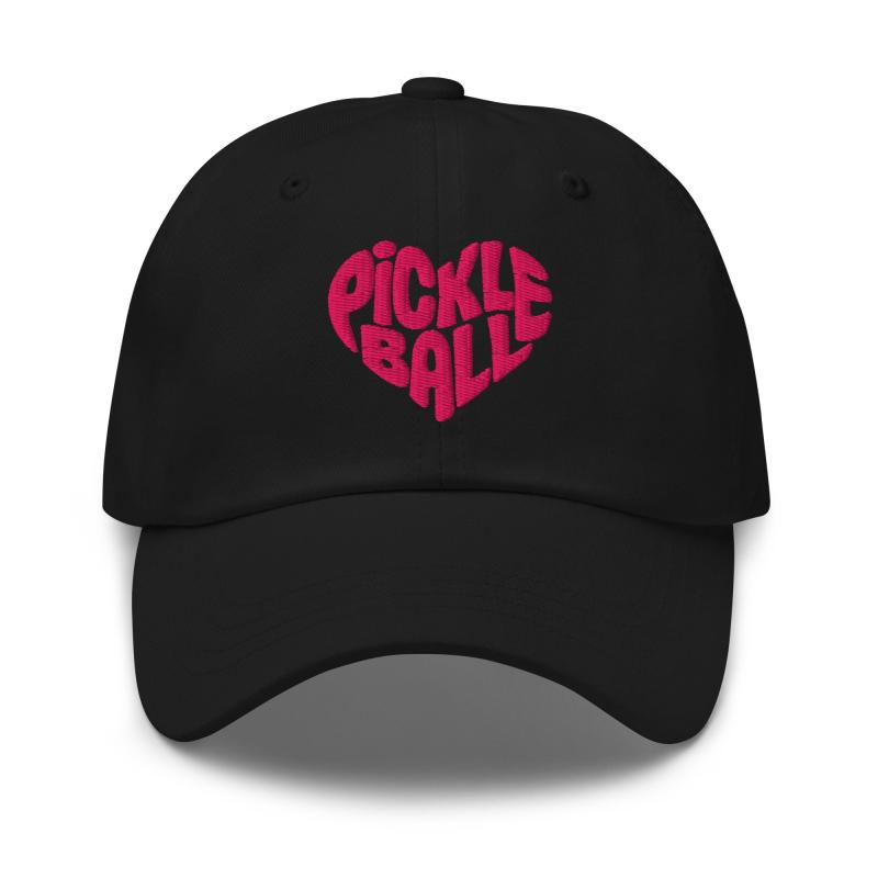 Wavy Heart Pickleball Embroidered Cap