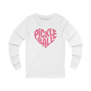 Wavy Heart Pickleball Unisex Long Sleeve T-shirt