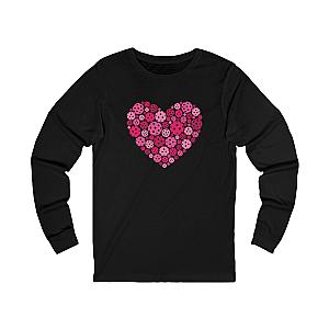 Pickleball Pink Heart Unisex Long Sleeve T-shirt
