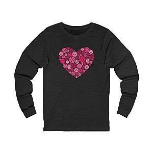 Pickleball Pink Heart Unisex Long Sleeve T-shirt