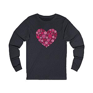 Pickleball Pink Heart Unisex Long Sleeve T-shirt