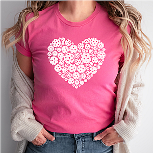 Pickleball White Heart Unisex T-shirt