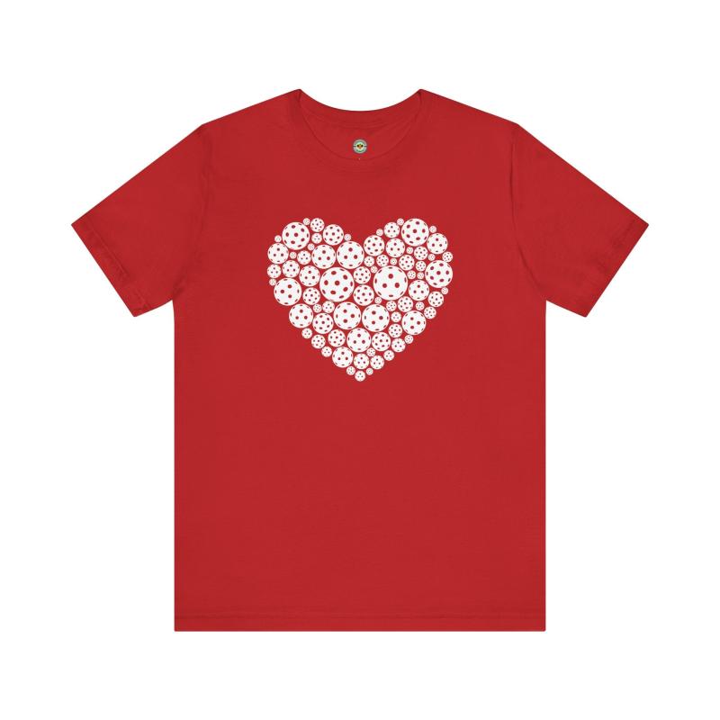Pickleball White Heart Unisex T-shirt
