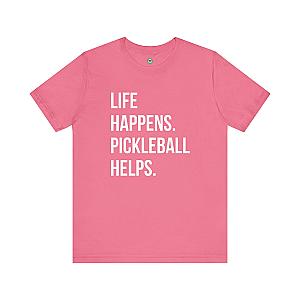 Life Happens. Pickleball Helps. Unisex T-shirt