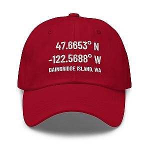 Bainbridge Island GPS Embroidered Cap