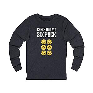 Check Out My Six Pack Unisex Long Sleeve Pickleball T-shirt