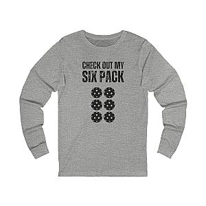 Check Out My Six Pack Unisex Long Sleeve Pickleball T-shirt