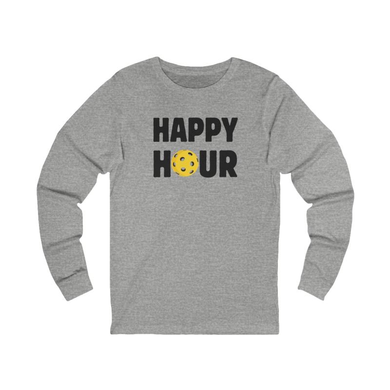 Happy Hour Pickleball Unisex Long Sleeve T-shirt
