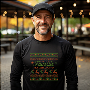 Santa's Favorite Pickleball Player Classic Unisex Long Sleeve T-shirt