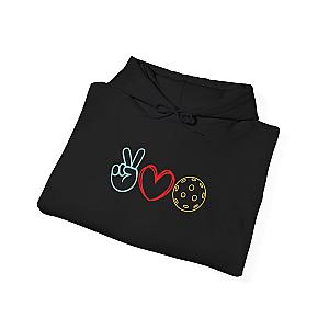 Peace Love Pickleball Symbols Unisex Hoodie