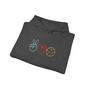Peace Love Pickleball Symbols Unisex Hoodie