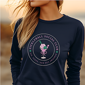 Pickleball Social Club - Sip, Serve & Get Smashed Unisex Long Sleeve Tee