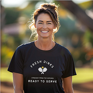 Fresh Dinks Ready To Serve Unisex Pickleball T-shirt