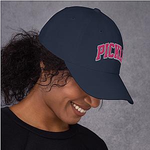 PICKLE Embroidered Pickleball Cap - Pink Letters/Grey Outline