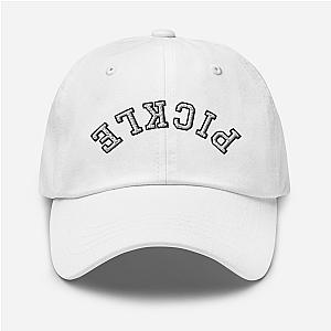 Upside Down Pickle Embroidered Cap - White Letters/Black Outline