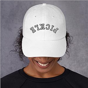 Upside Down Pickle Embroidered Cap - White Letters/Black Outline