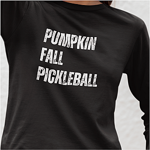 Pumpkin Fall Pickleball Unisex Long Sleeve T-shirt