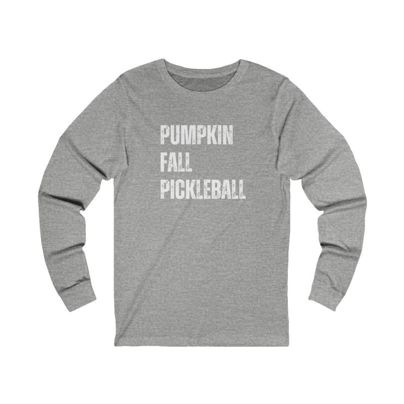 Pumpkin Fall Pickleball Unisex Long Sleeve T-shirt