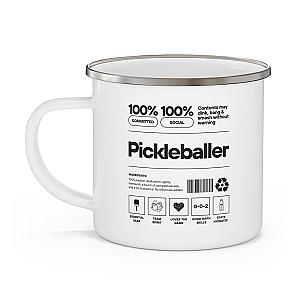 100% Pickleballer Enamel Mug