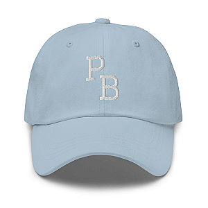 PB Letters Embroidered Pickleball Cap with Paddles on Back