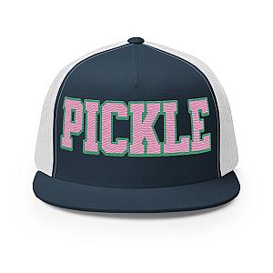 PICKLE Embroidered Trucker Hat - Pink & Green