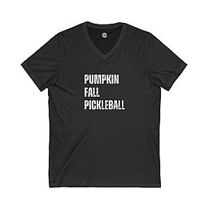 Pumpkin Fall Pickleball Unisex V-neck Tee