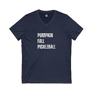 Pumpkin Fall Pickleball Unisex V-neck Tee