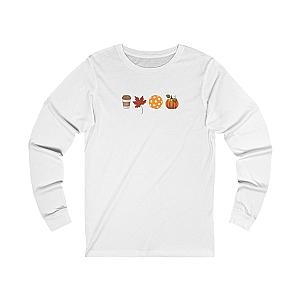 Fall Pickleball Symbols Unisex Long Sleeve T-shirt