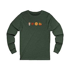 Fall Pickleball Symbols Unisex Long Sleeve T-shirt