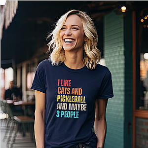 I Like Cats And Pickleball And Maybe 3 People Unisex T-shirt