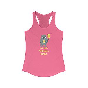 Eat. Nap. Pickleball. Repeat. Women's Racerback Tank