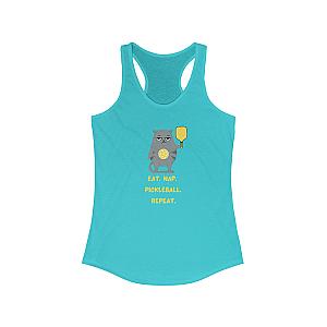 Eat. Nap. Pickleball. Repeat. Women's Racerback Tank