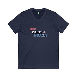 Red White & Rally Pickleball Unisex V-neck Tee