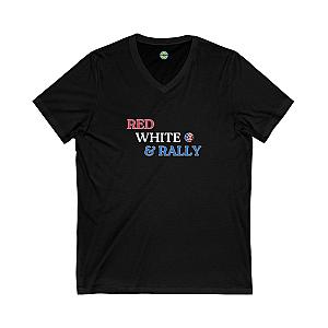 Red White & Rally Pickleball Unisex V-neck Tee