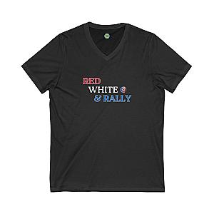 Red White & Rally Pickleball Unisex V-neck Tee