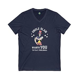 Uncle Slam Wants You to Play Pickleball Unisex V-neck Tee