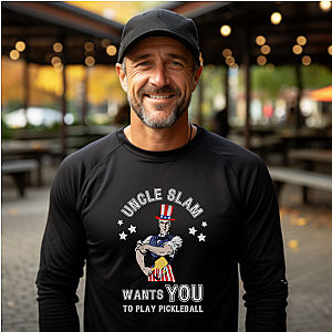 Uncle Slam Wants You to Play Pickleball Unisex Long Sleeve T-shirt
