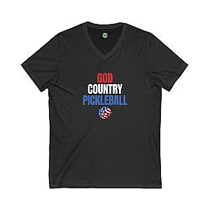 God Country Pickleball Unisex V-neck Tee